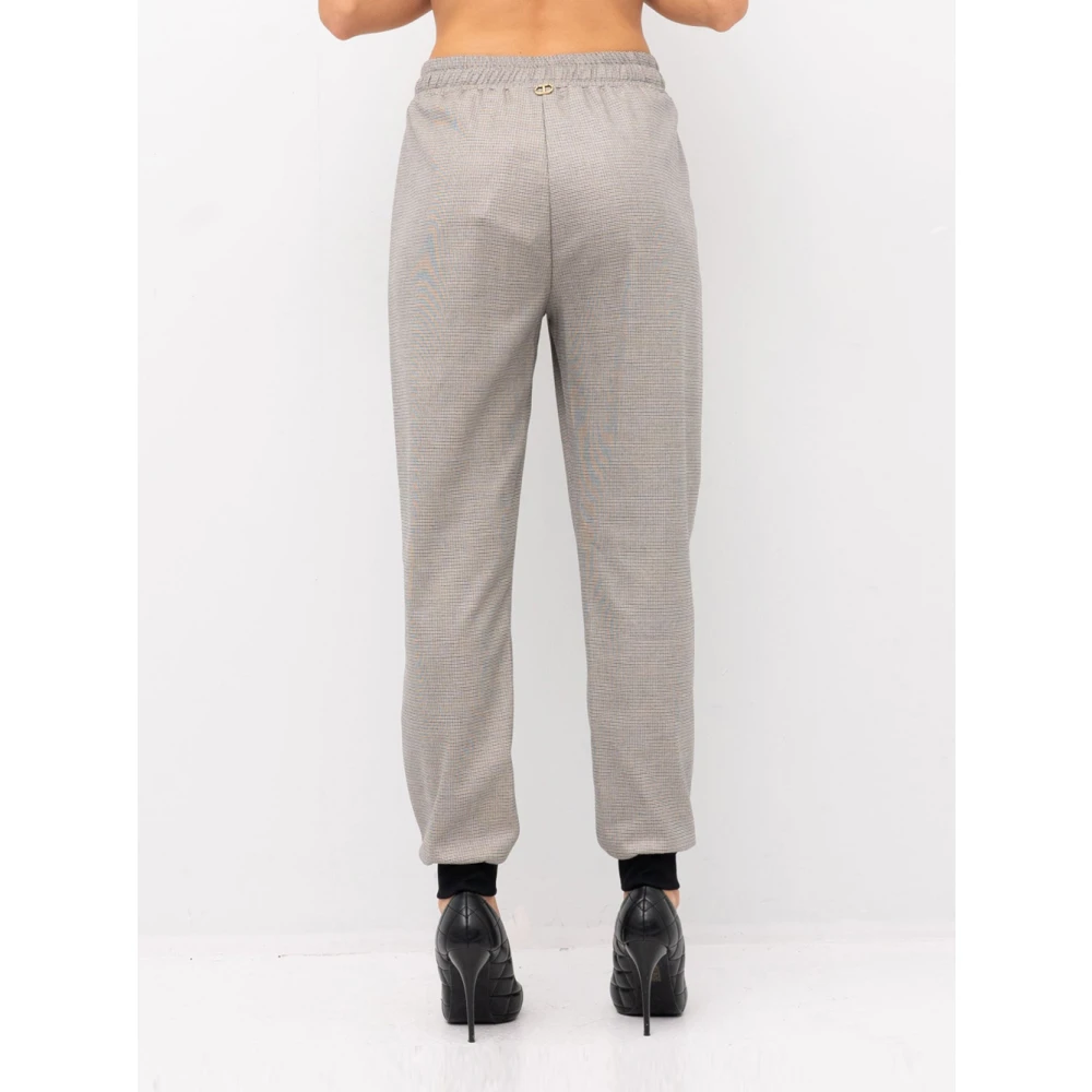Twinset Jogger Broek Pied de Poule Gray Dames