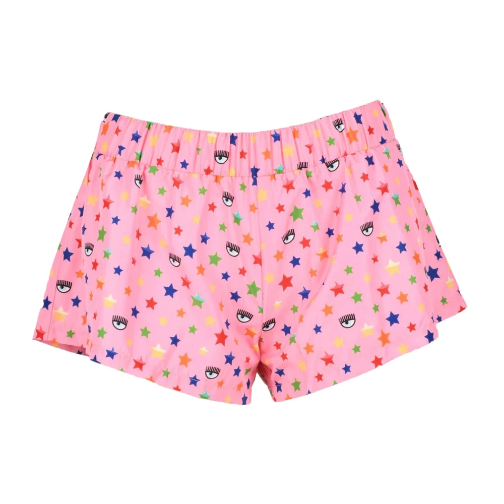 Chiara Ferragni Collection Stijlvolle polyester shorts Pink Dames