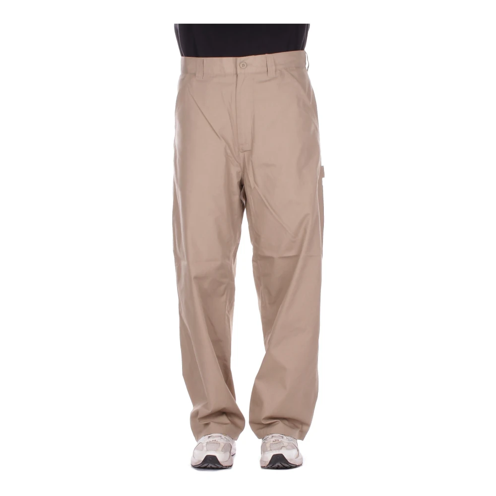 Carhartt Wip Men's Beige Wide Trousers, S, Wide Trousers