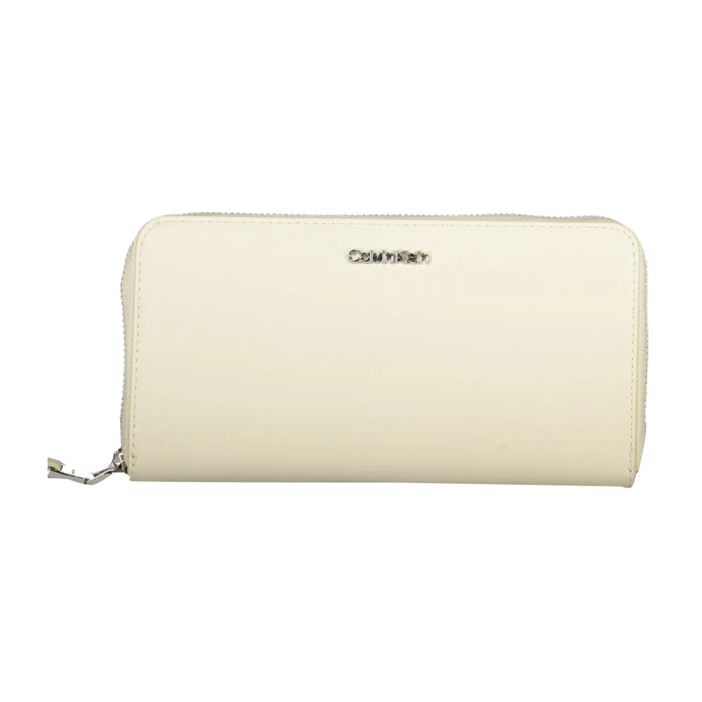 Calvin Klein Beige Dam Plånbok med Dragkedja Stängning Beige, Dam