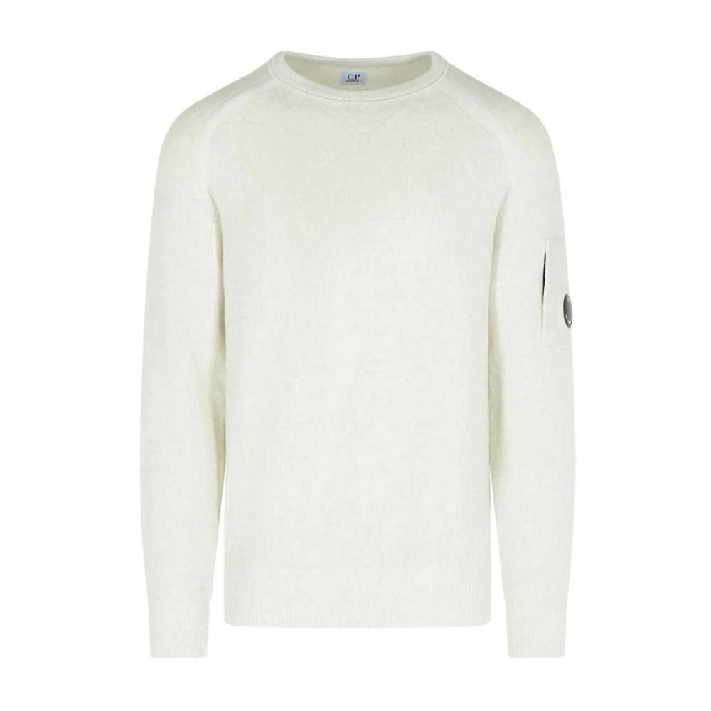 C.p. Company Men's White Round-Neck Knitwear - Round-Neck Knitwear - L - Knitwear