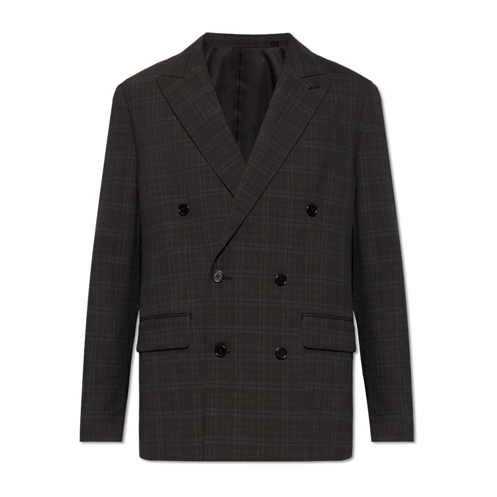 AllSaints Spica geruite blazer Brown Heren
