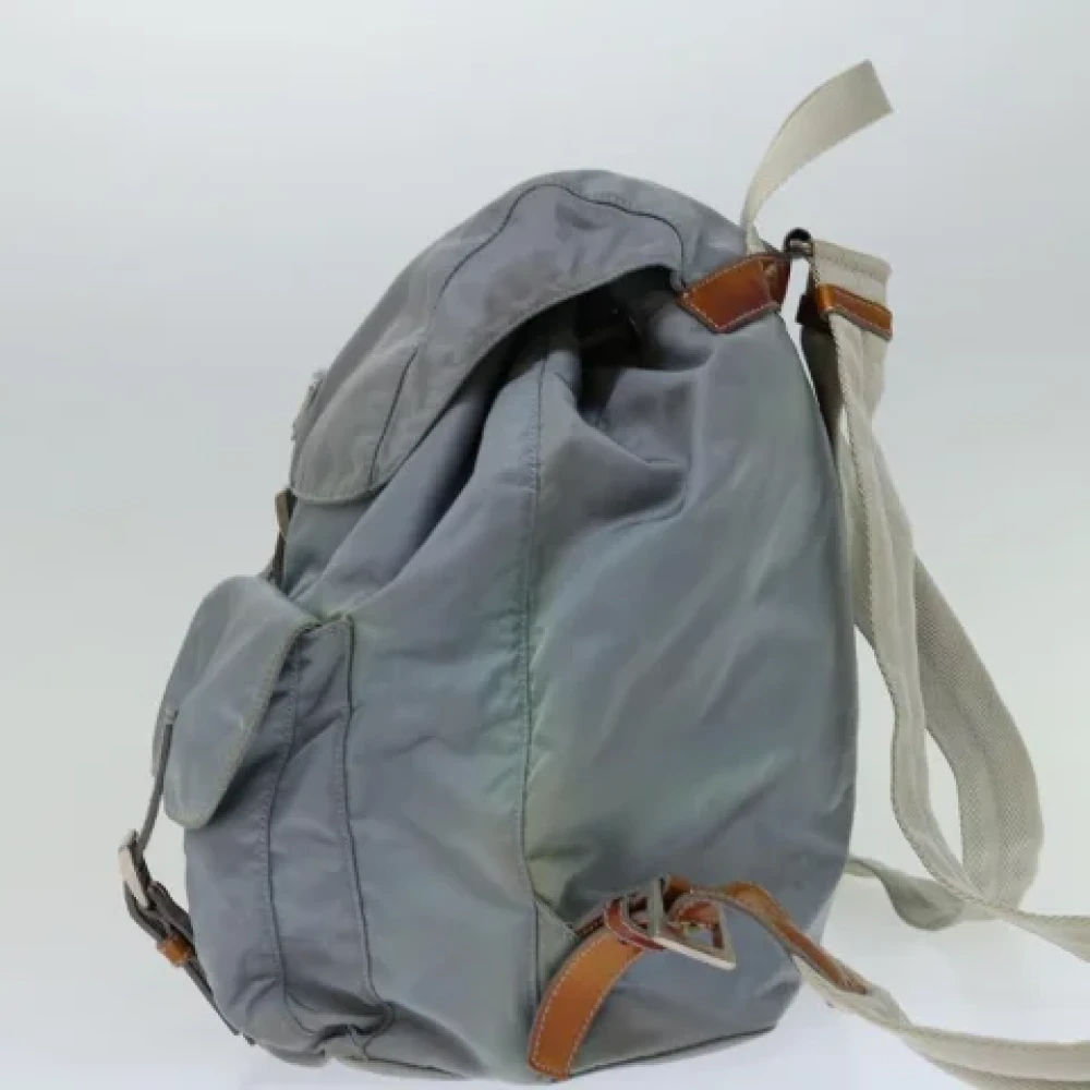 Prada Vintage Pre-owned Nylon backpacks Blue Dames