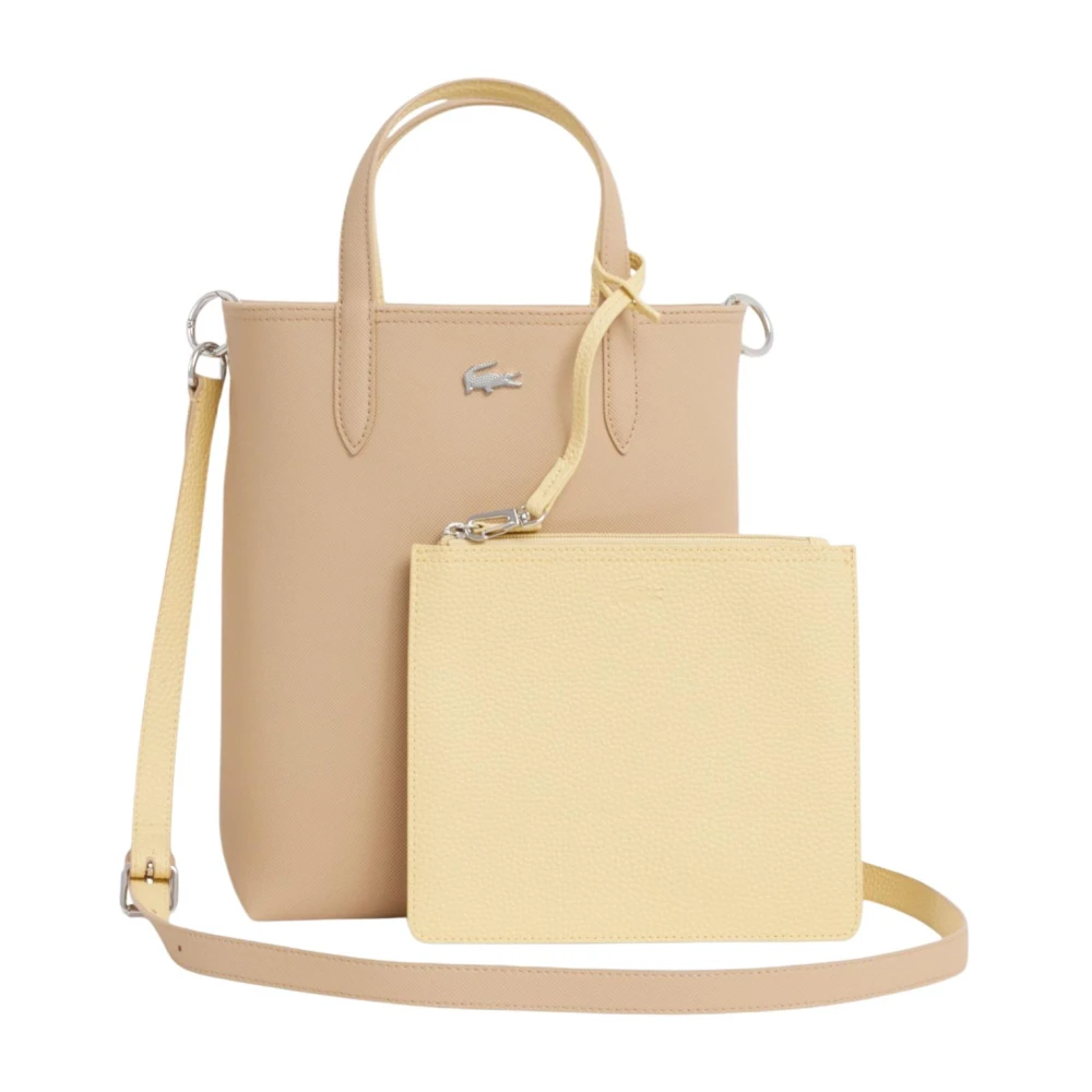 Lacoste Women's Beige Shopping Bags, One Size, Anna Tote Bag