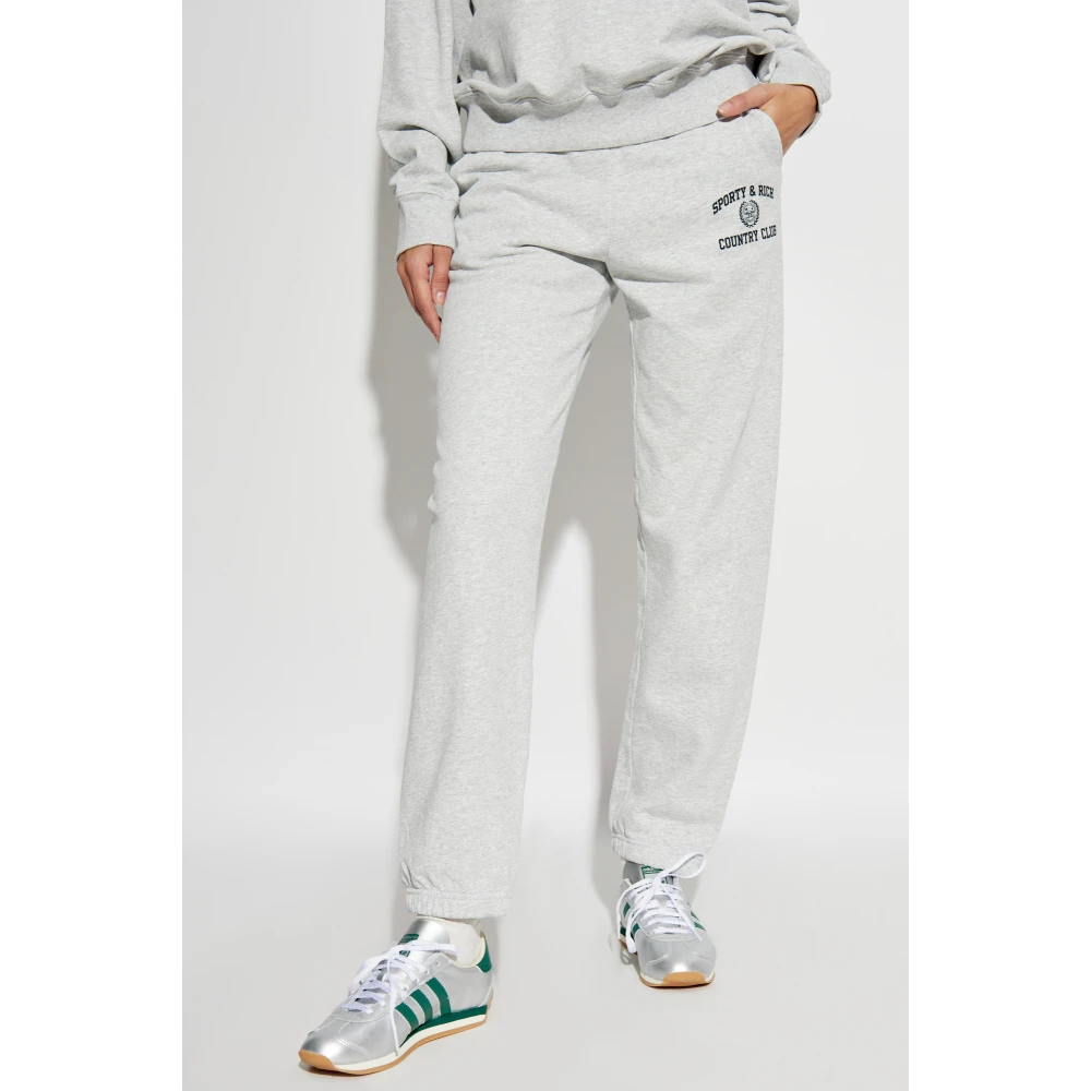 Sporty & Rich Sweatpants uit de Wall Street collectie Gray Dames