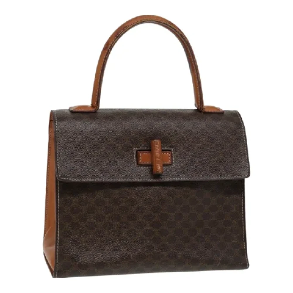 Celine Vintage Pre-owned Leather handbags Brown Dames