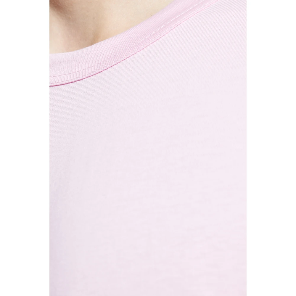 Comme des Garçons T-shirt met bedrukt logo Pink Heren