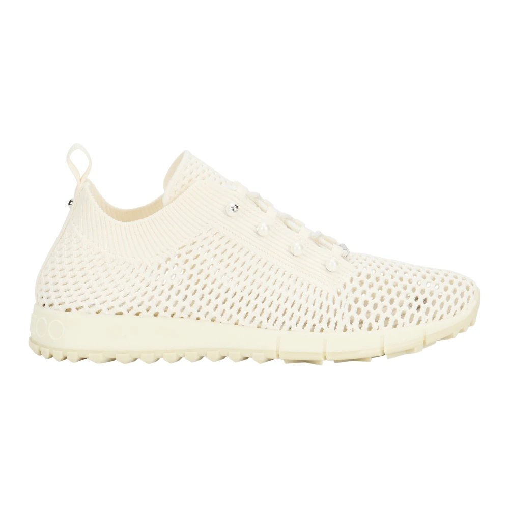 Jimmy Choo Veles Knit Sneaker Dames Schoenen Beige