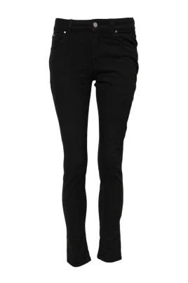 Svarta Skinny Mid-Waisted Denim Jeans