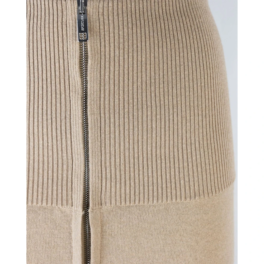 SPORTMAX Hoge taille wolmix rok Beige Dames
