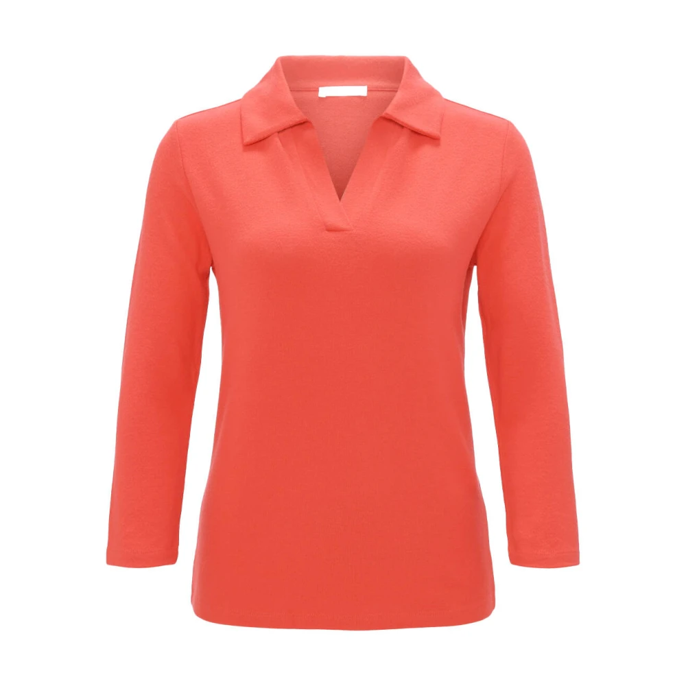Opus Korte Mouw Top Slokina Red Dames