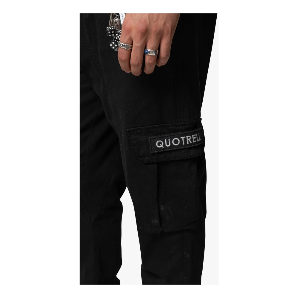 Quotrell Cargo Broek in Zwart Black Heren