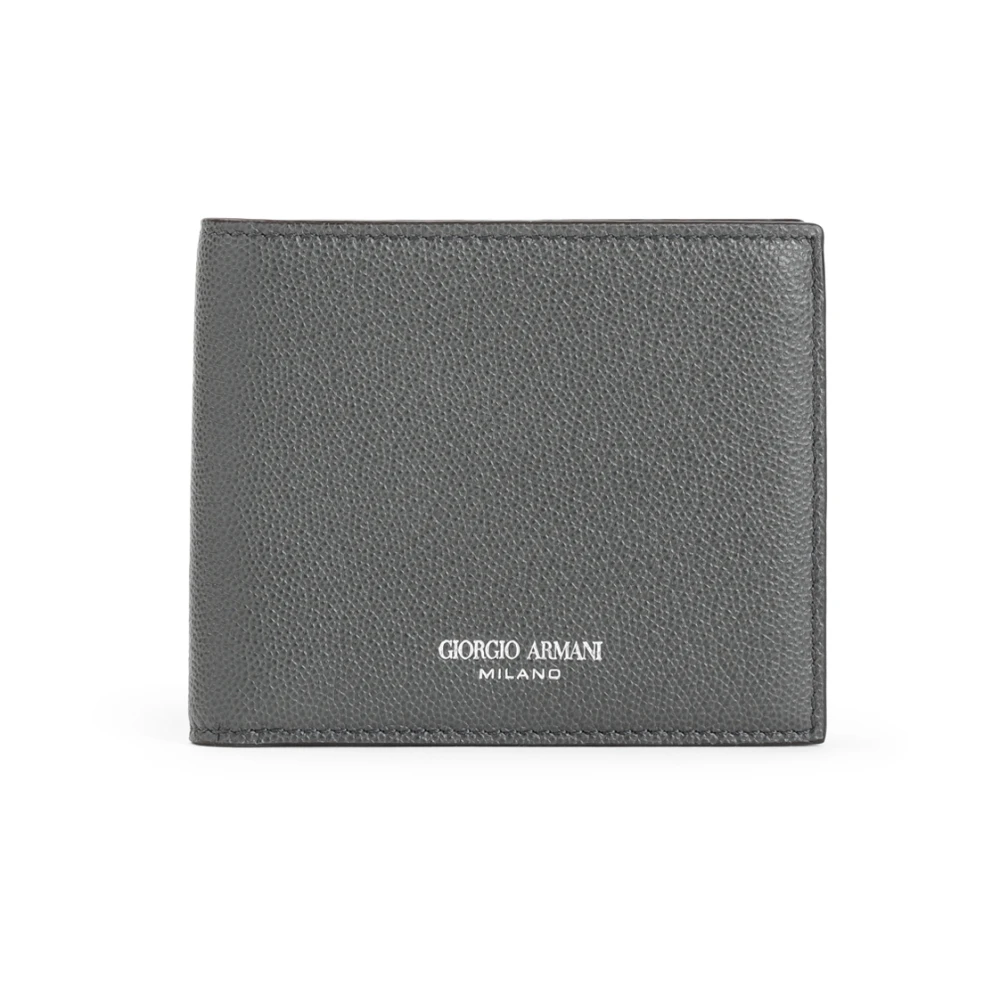 Giorgio Armani Bi-Fold Portemonnee in Jade Groen Gray Heren