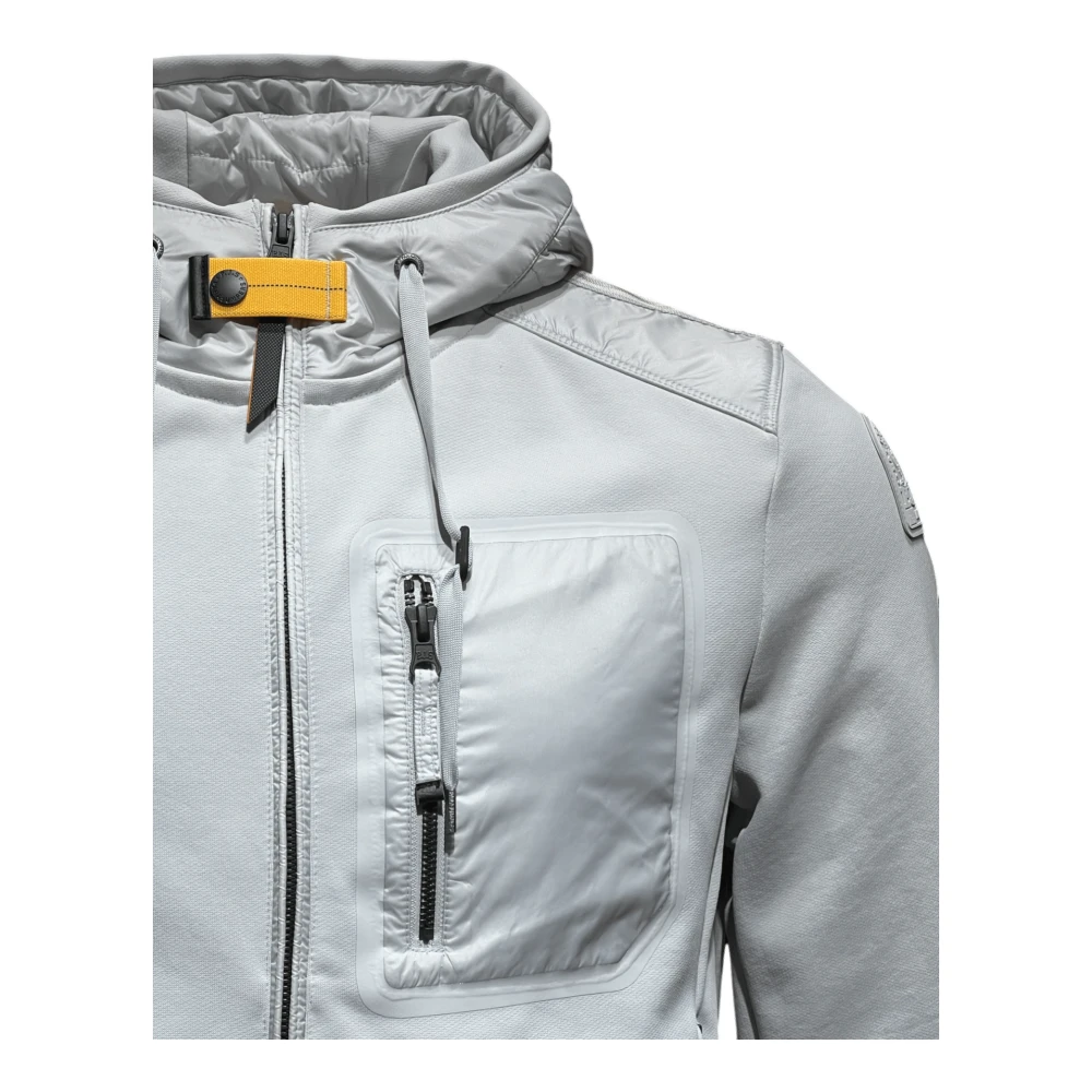 Parajumpers Marcel Gewatteerde Hoodie Jas in Zilver White Heren