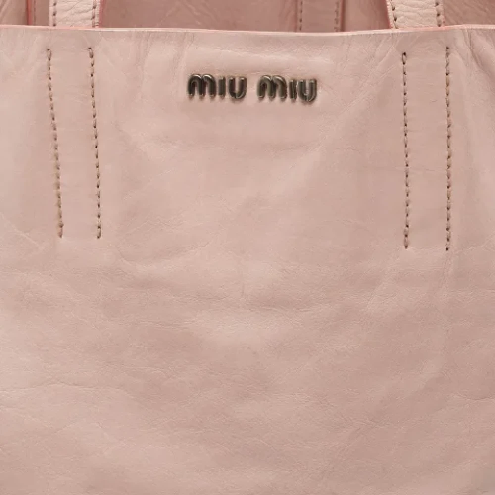 Miu Pre-owned Leather totes Pink Dames