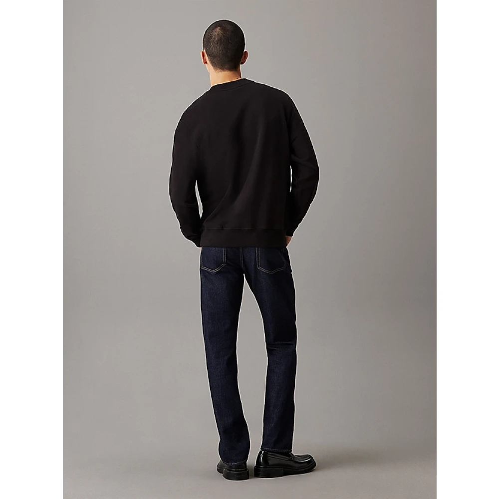 Calvin Klein Jeans Heren Crewneck Sweatshirt met Monogram Black Heren