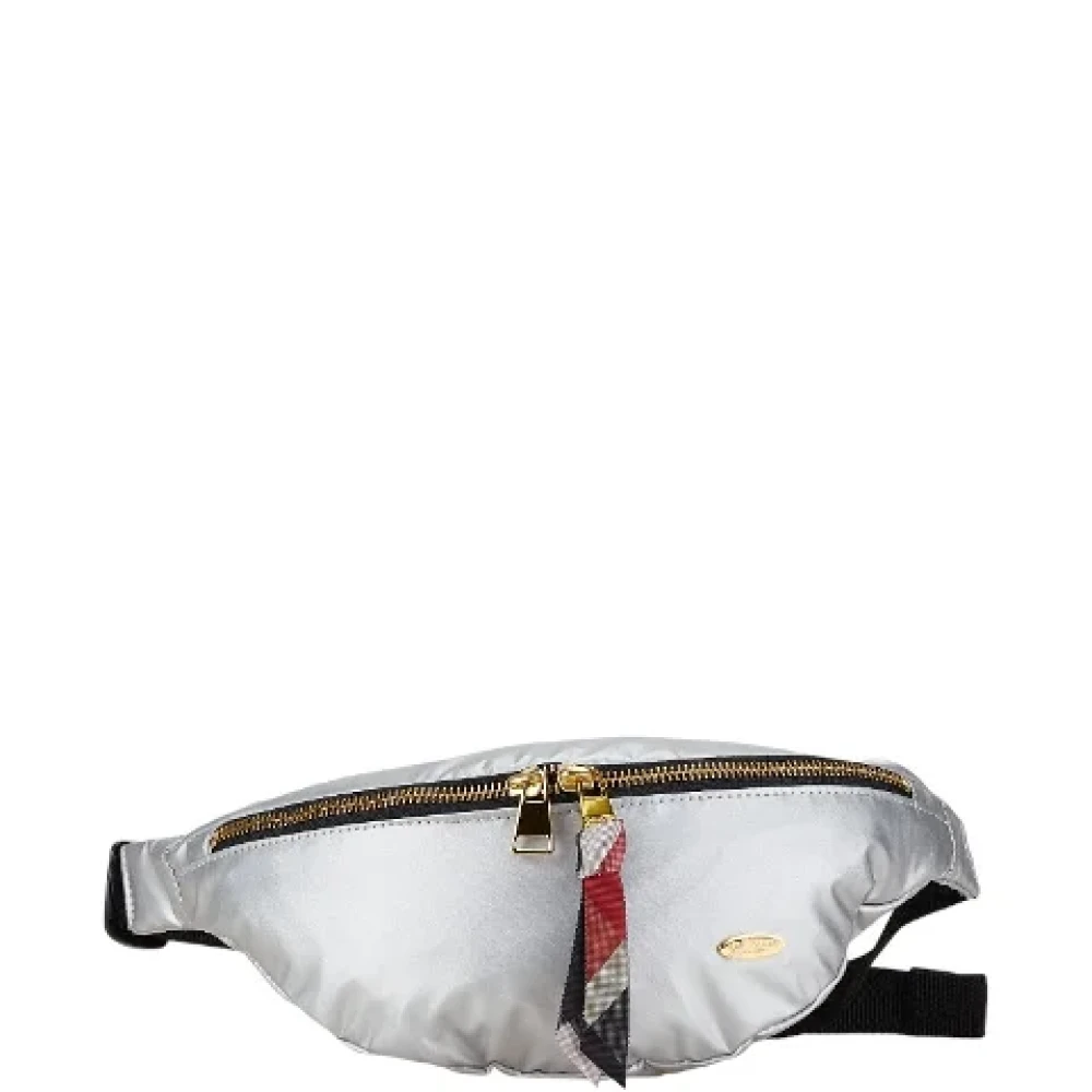Burberry Vintage Pre-owned Canvas crossbody-bags Gray Dames
