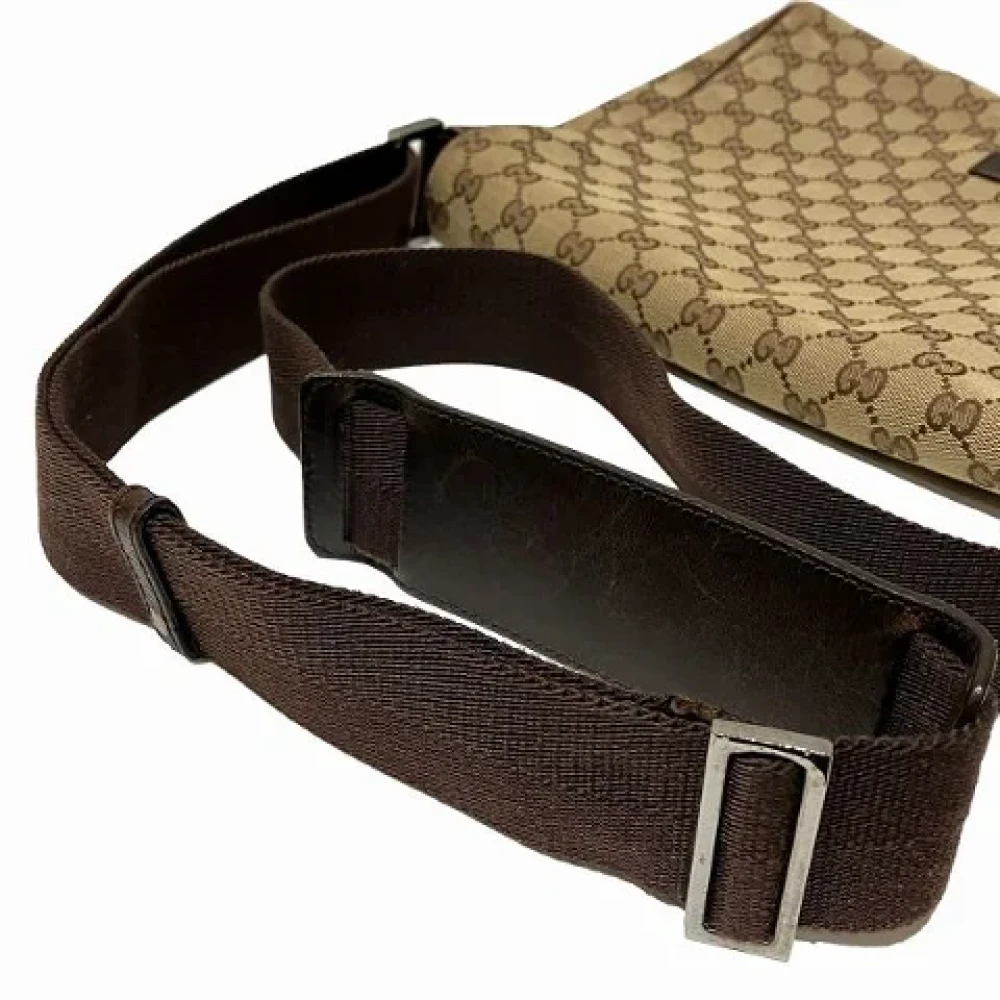 Gucci Vintage Pre-owned Canvas crossbody-bags Brown Dames