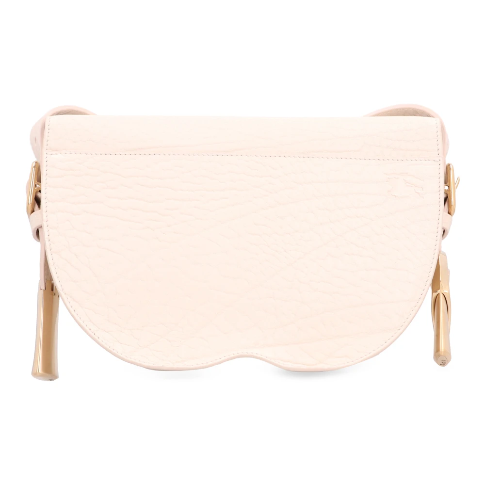 Burberry Crossbodytas van Geperst Leder Beige Dames