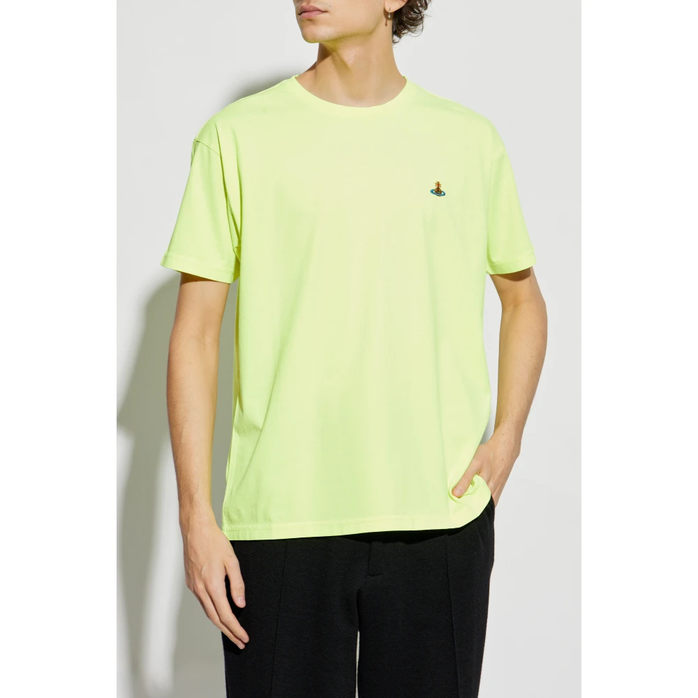 Vivienne Westwood T-shirt met logo Yellow Heren