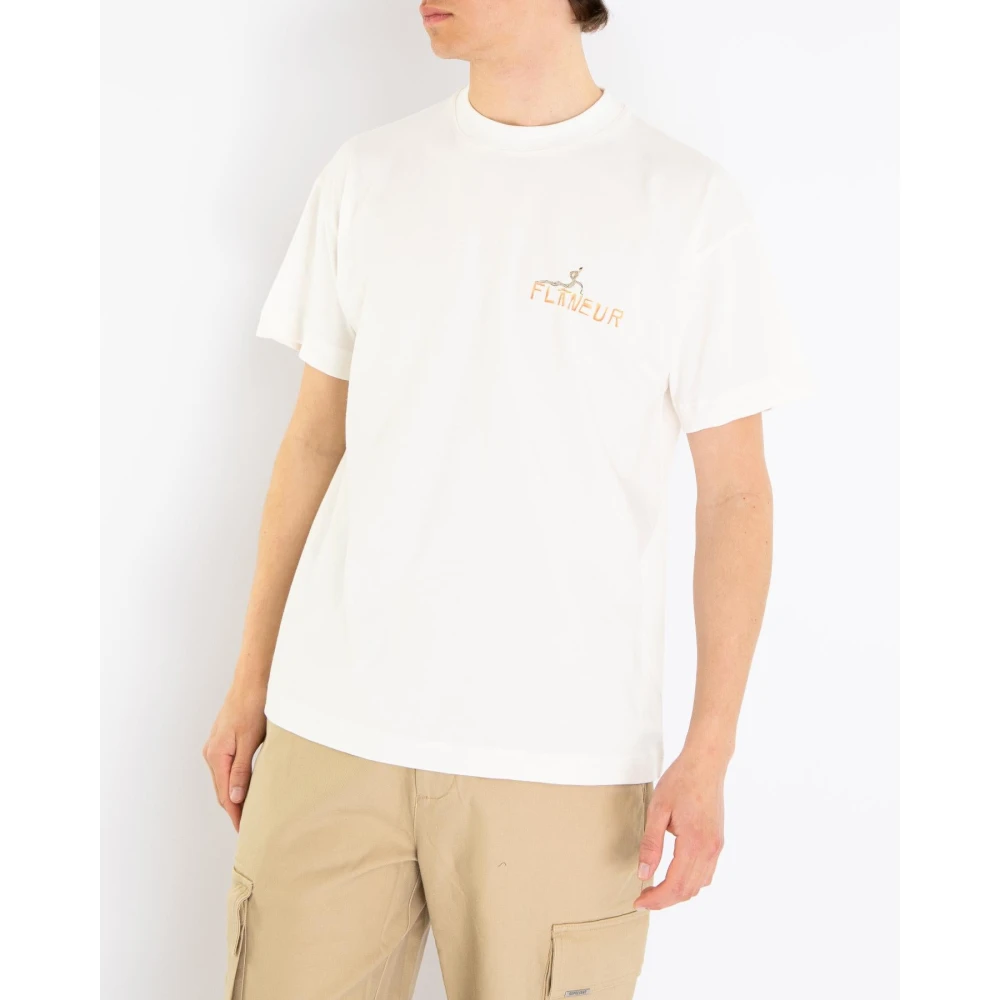 Flâneur Heren Passage Of Time T-Shirt Wit White Heren