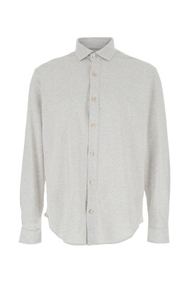chemise-grise-en-coton-a-col-classique