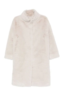 Beaver-Effect Faux Fur Coat