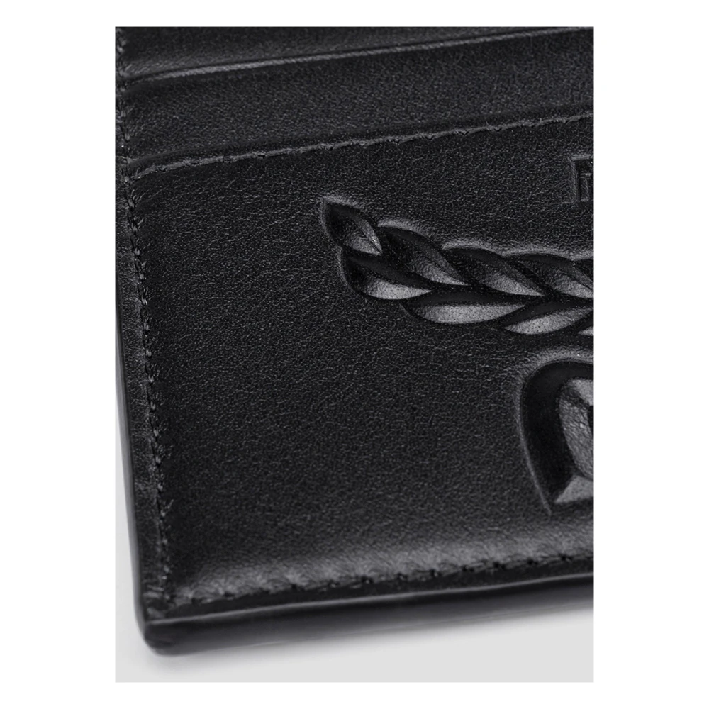 MCM Hemel kaarthouder van kalfsleer met laurierlogo Black Dames