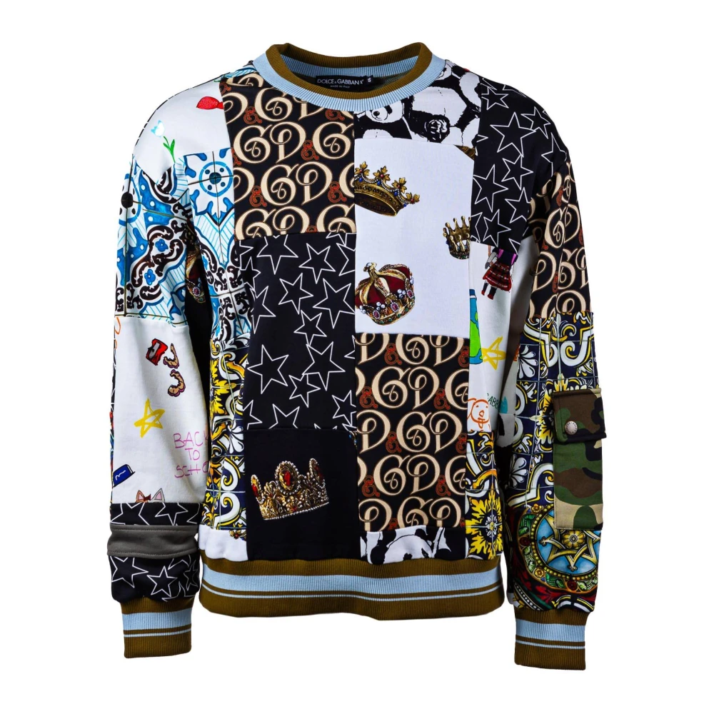 Dolce & Gabbana Heren Ronde Hals Sweatshirt Multicolor Heren