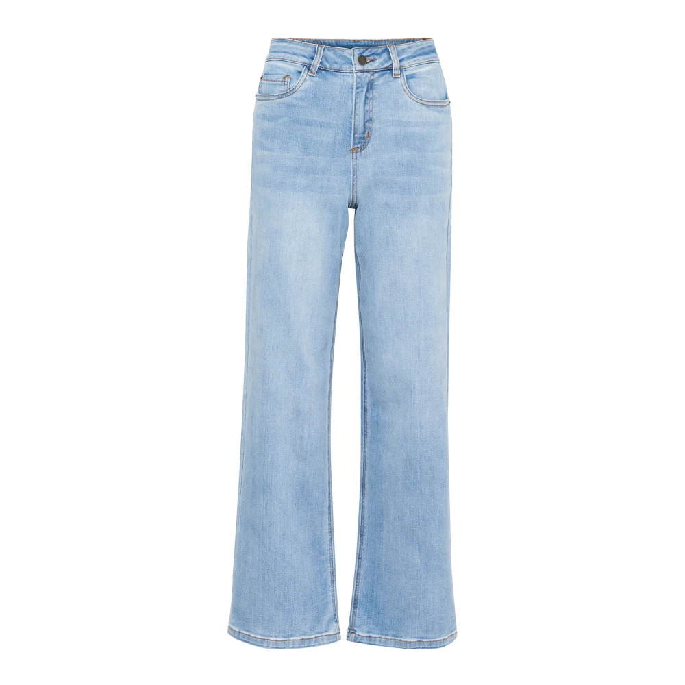 Kaffe Hoge Taille Jeans Lichtblauw Gewassen Denim Blue Dames