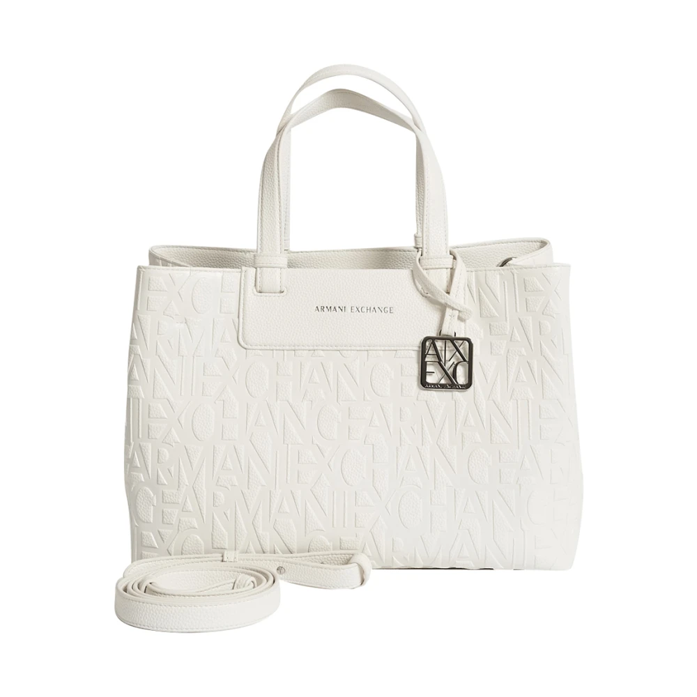 Armani Exchange Women's White Shopper Bag - Shopping Bags - One Size - Bags