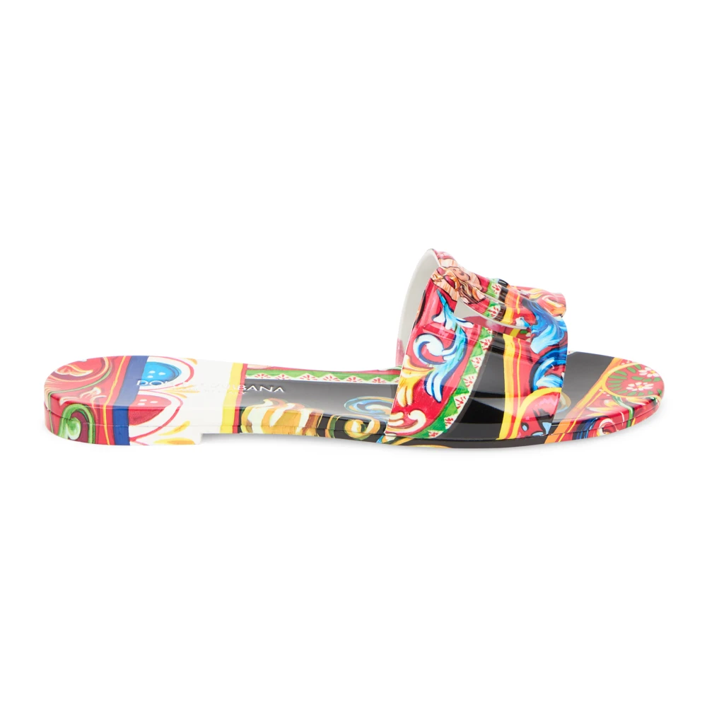 Dolce & Gabbana Sliders, Female, 4 Uk, Beachwear Slides Multicolor