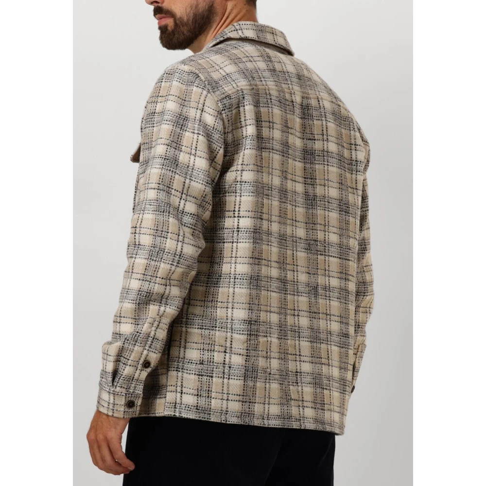 Anerkjendt Beige Check Twill Overshirt Beige Heren