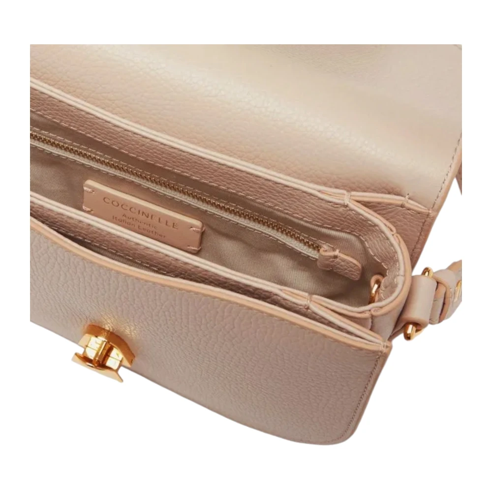 Coccinelle Gestructureerde Boxy Tas met Verfijnde Twist Pink Dames