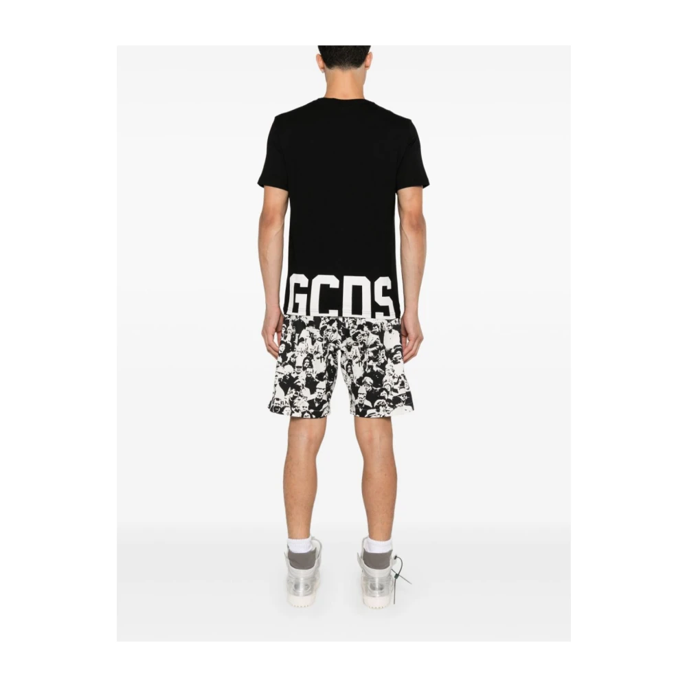 Gcds Zwarte T-shirts en Polos Black Heren