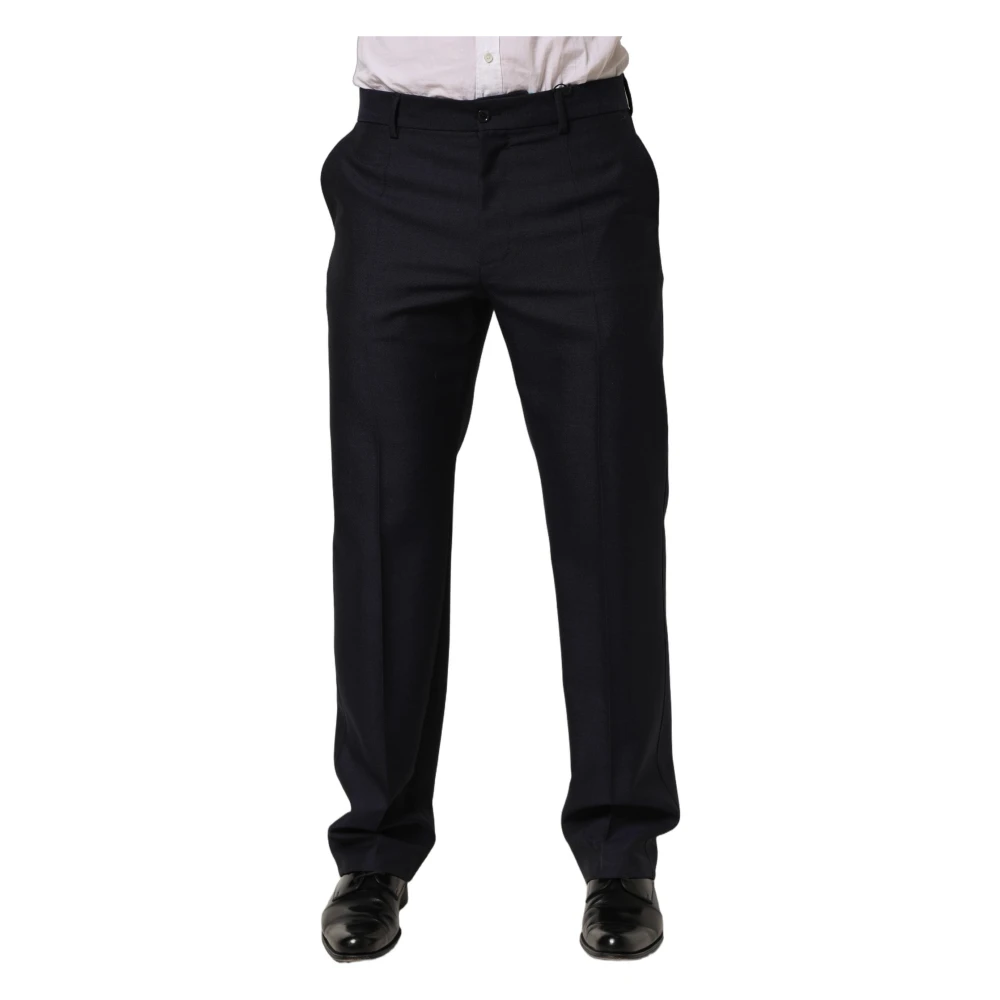 Dolce & Gabbana Men's Black Suit Trousers, M, Tapered Leg Dress Trouser Trousers