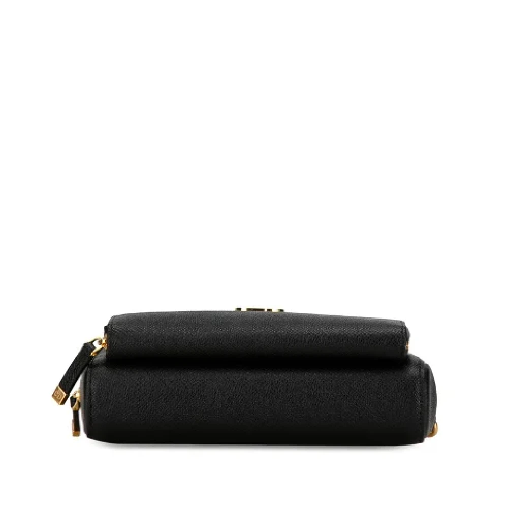 Dior Vintage Pre-owned Leather shoulder-bags Black Dames