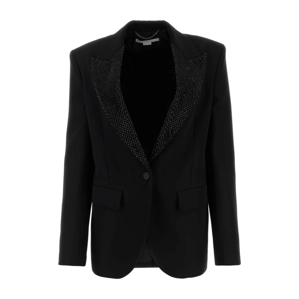 Stella Mccartney Klassieke Zwarte Wollen Blazer Black Dames