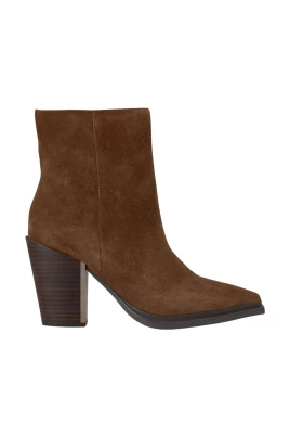 Höga ankelboots bred klack
