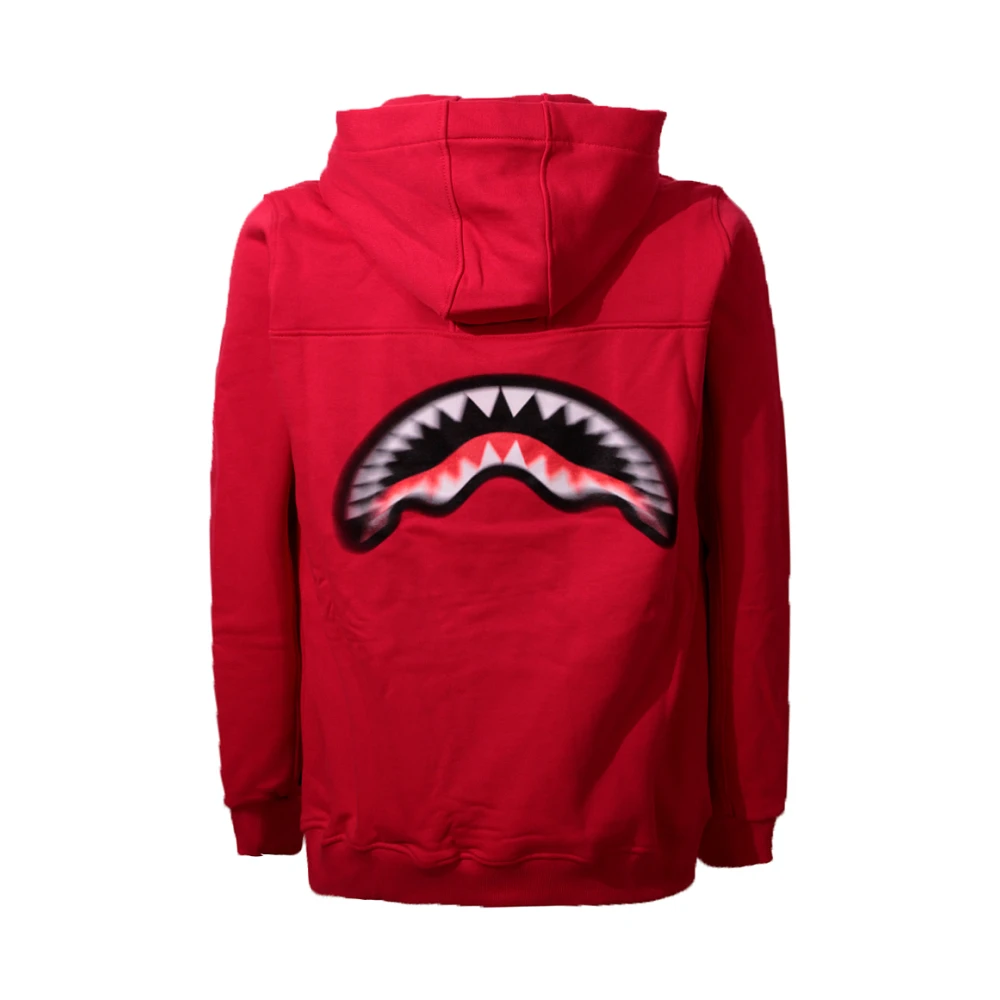Sprayground Rode Logo Print Hoodie Red Heren