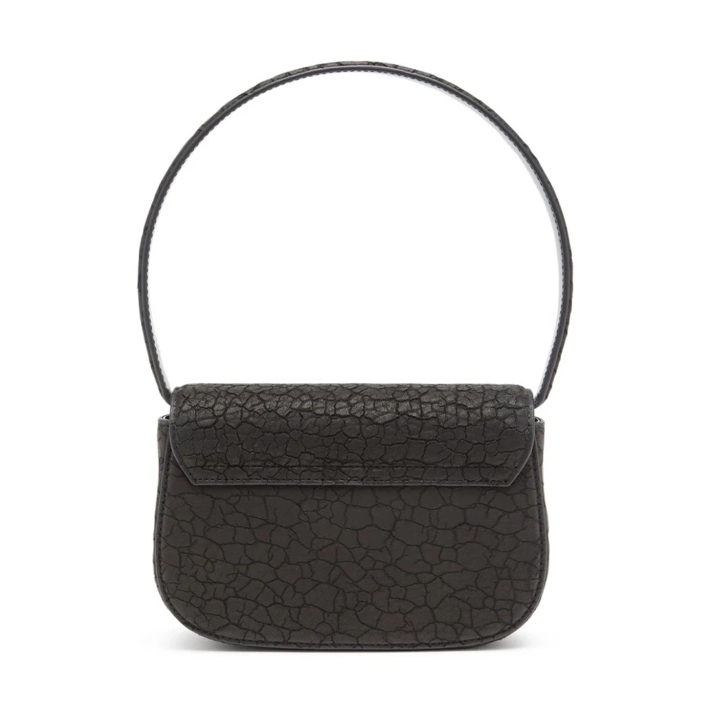 Diesel Mat Effect Kettinghandvat Schoudertas Black Dames