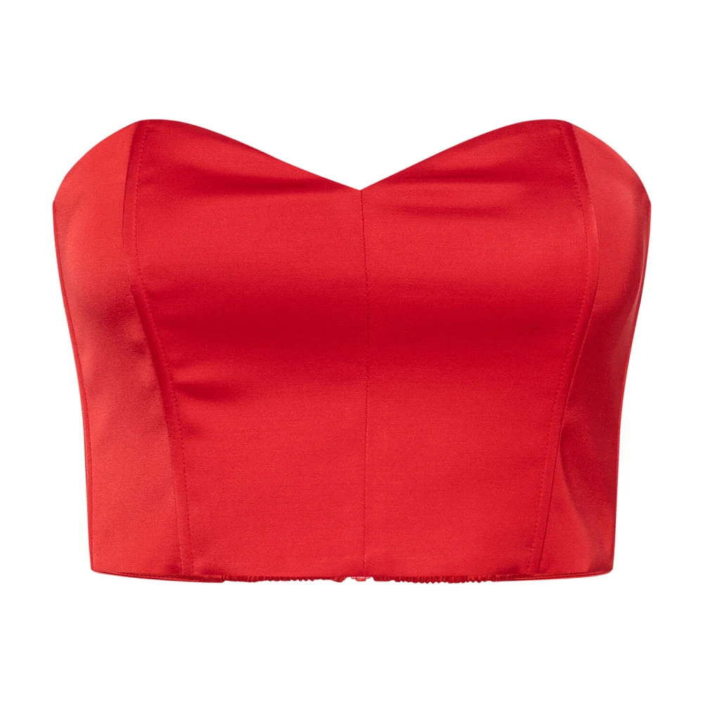 Gestuz Romantische Sweetheart Corsage Blouse Haute Red Dames