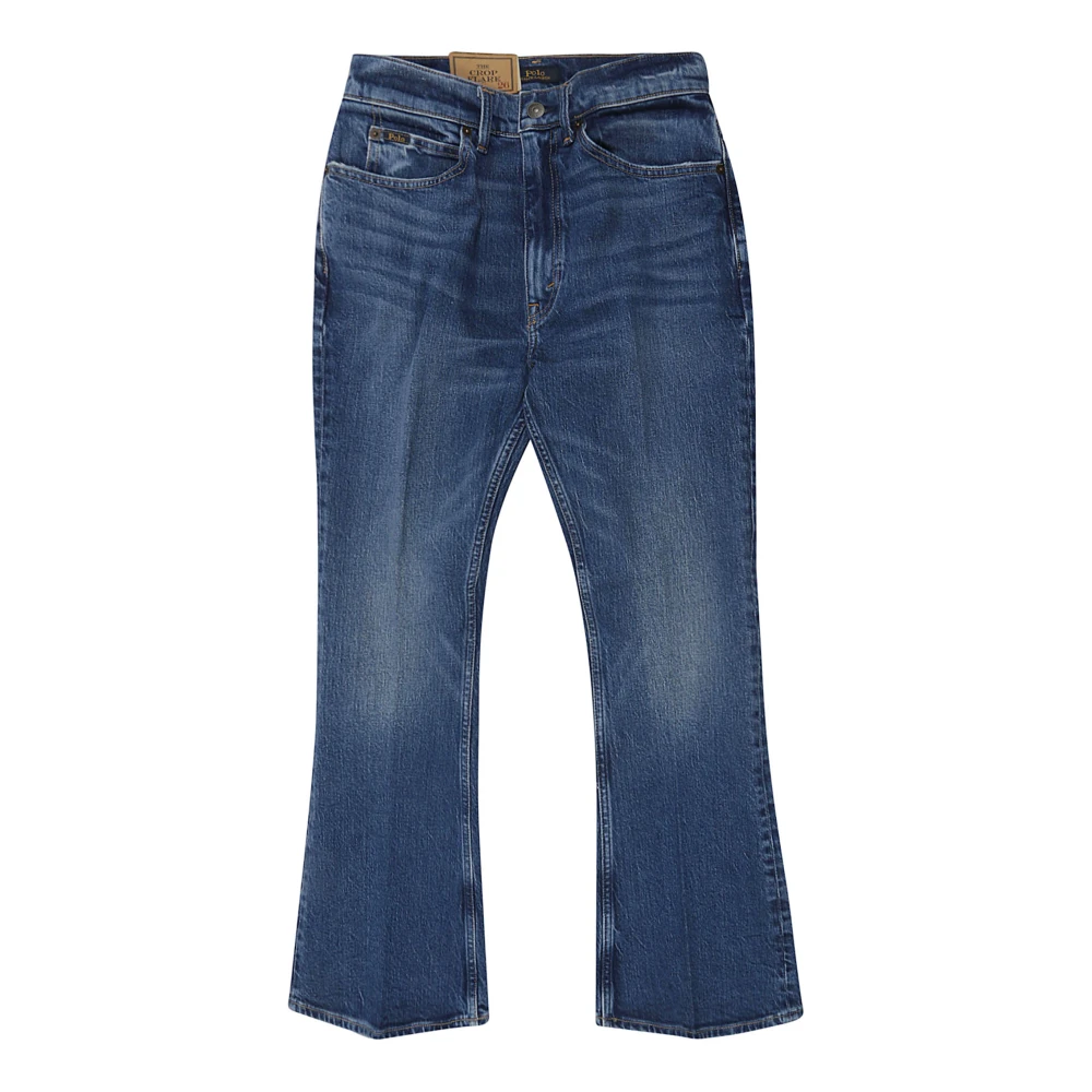 Polo Ralph Lauren Flare Crop Jeans Blue Dames