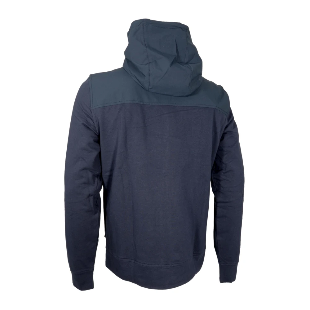 aeronautica militare Hybride Hoodie met Afneembare Capuchon in Blauw Blue Heren