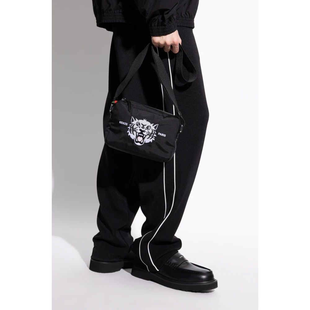 Kenzo Schoudertas met tijgermotief Black Heren