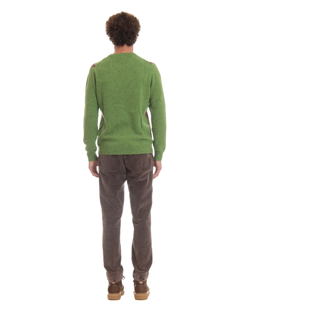 Ballantyne Klassieke Diamond Sweaters Green Heren