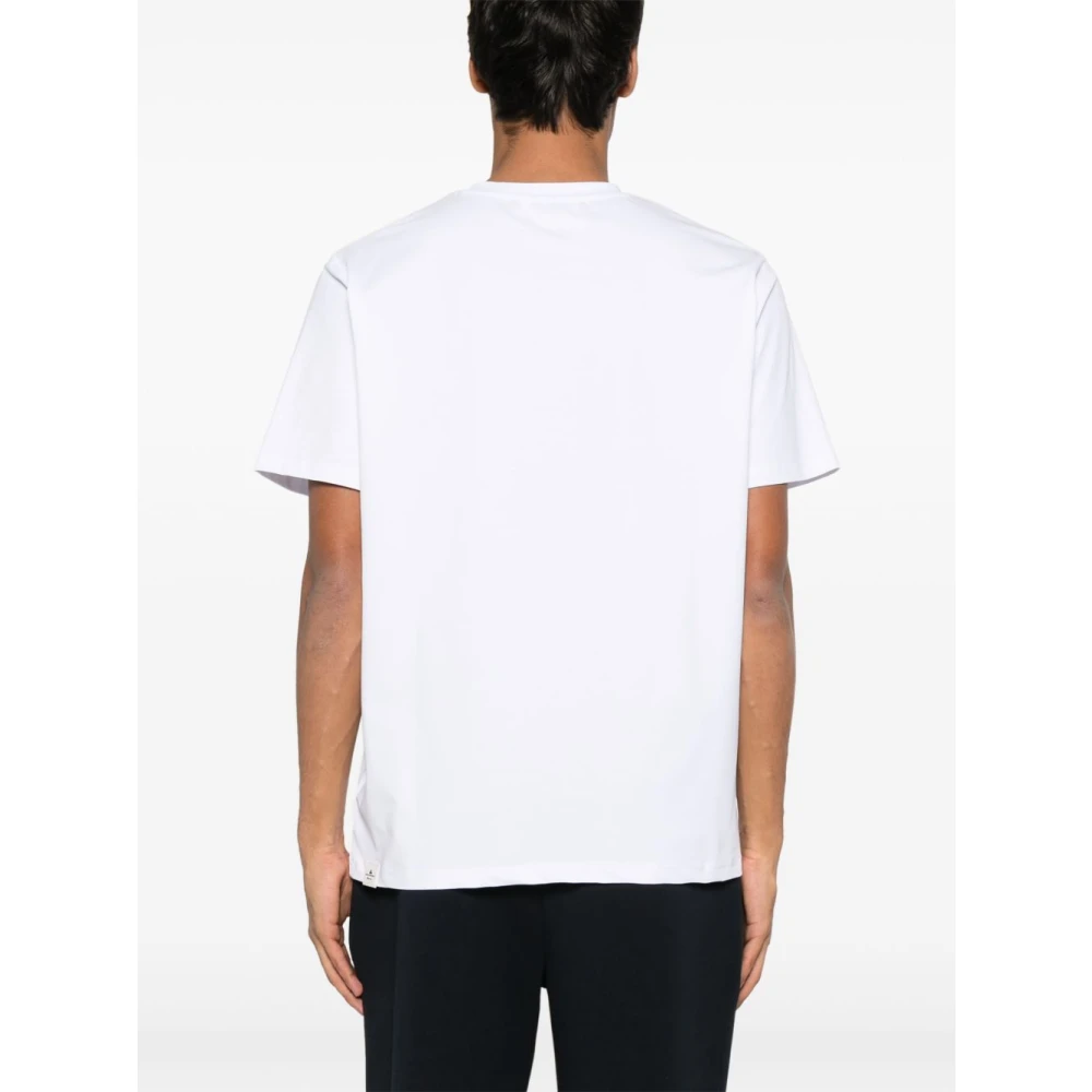 Peuterey Witte Crew Neck Logo T-shirts White Heren