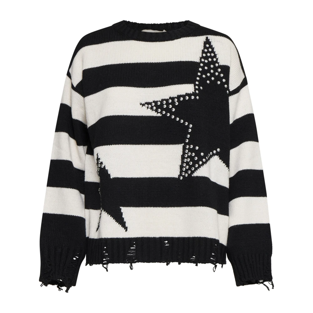 Kaos Crème Sweaters voor een Stijlvolle Look Black Dames