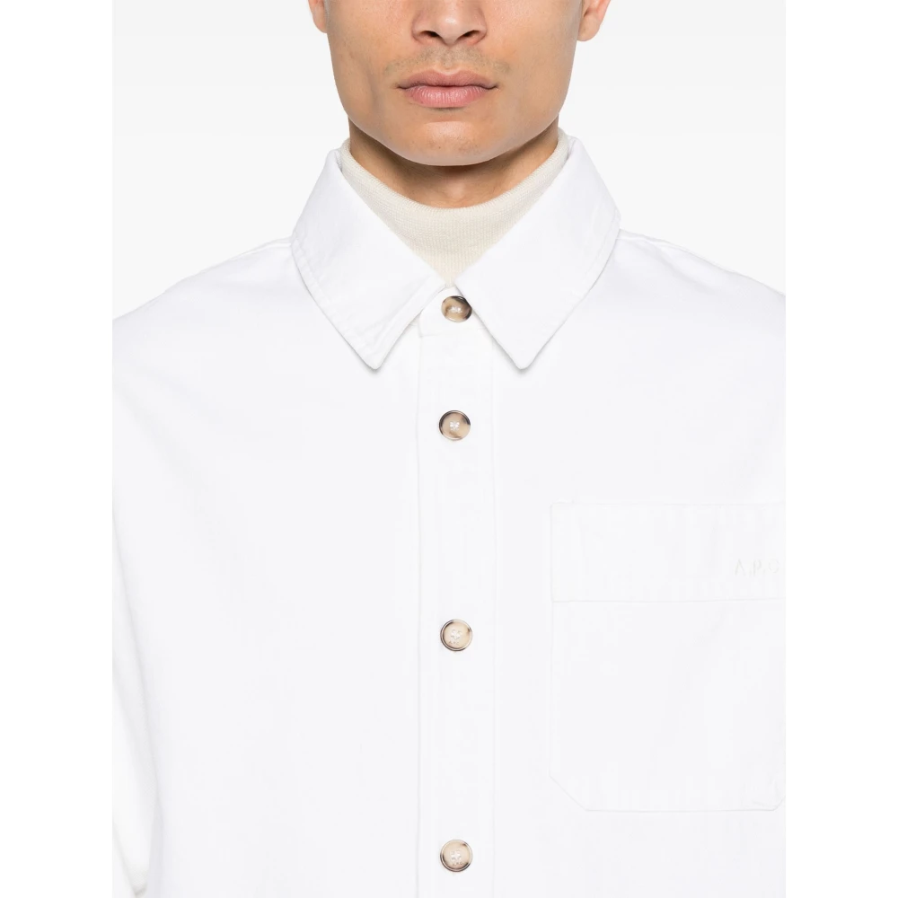 A.p.c. Katoenen overshirt White Heren