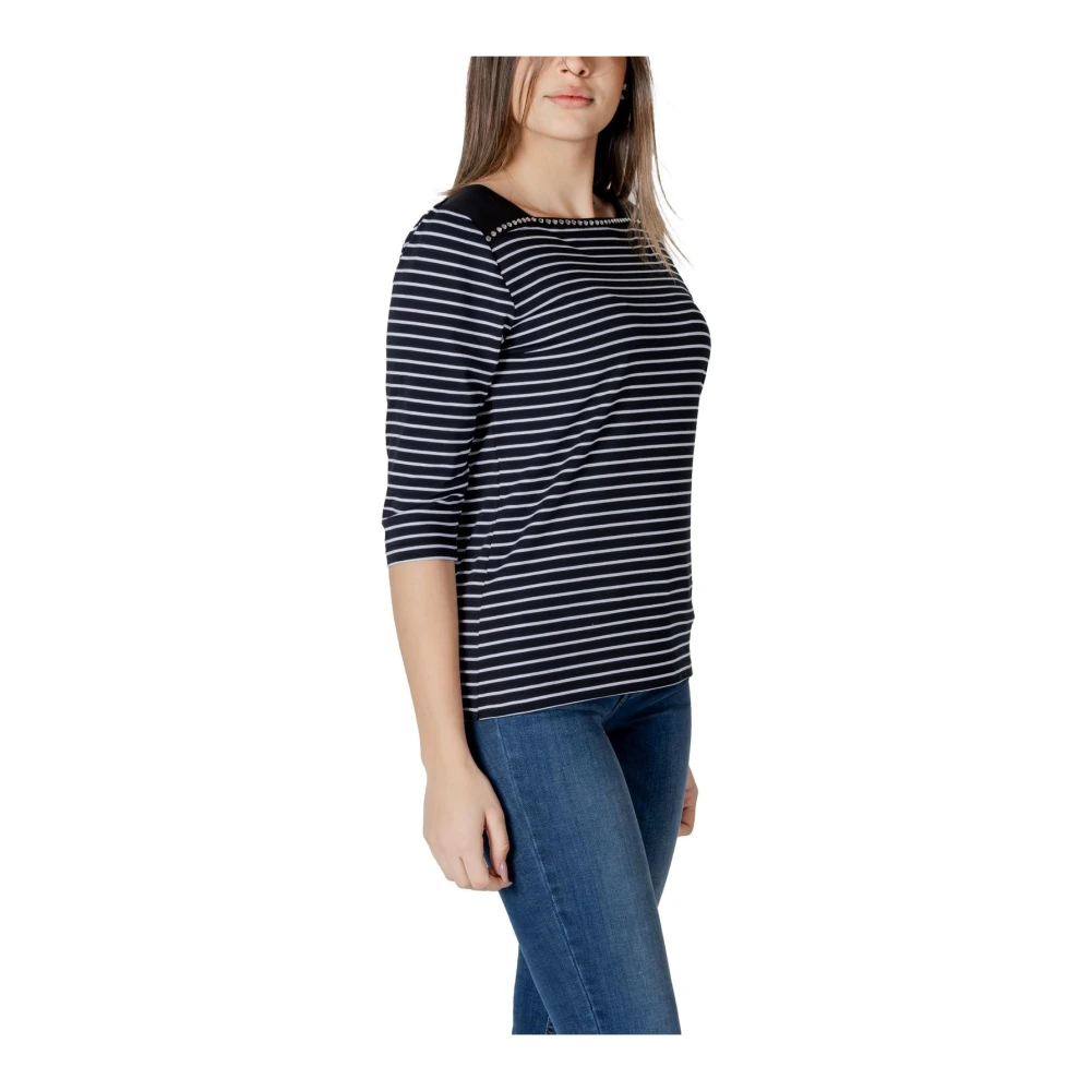 Liu Jo Gestreept Langemouw Gebreid Black Dames